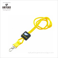 Custom EDM Double Clip Round Rope Leather Polyester Plain Football Square Retractable Lanyard